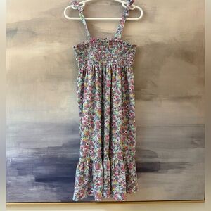 BISBY Girls Floral Smocked Strappy Sundress